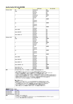 Quality Gaaiho PDF Suite 動作環境 検証済アプリケーション
