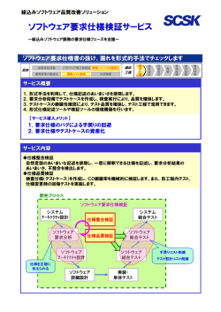 ソフトウェア要求仕様検証サービス（250KB）