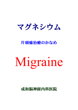 マグネシウム - 成和脳神経内科医院