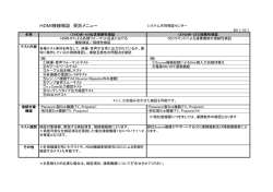 HDMI接続検証 受託メニュー