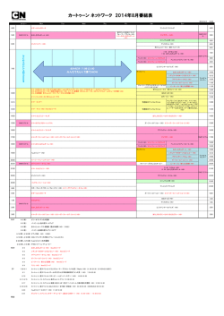 カートゥーン ネットワーク 2014年8月番組表