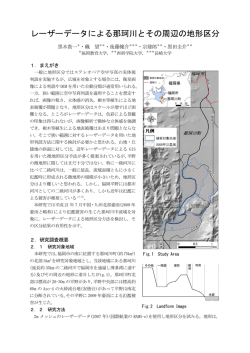 レーザーデータによる那珂川とその周辺の地形区分