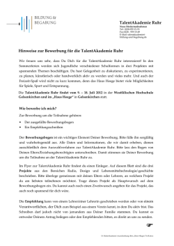 Bewerbung - Landeselternschaft der Gymnasien in NRW