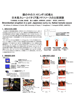 Strombolian eruption in a pot: Japanese curry vs. Italian tomato sauce