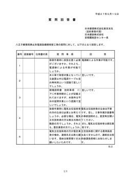 質 問 回 答 書