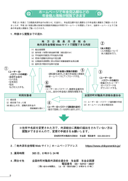 ホームページで年金見込額などの 年金個人情報が閲覧できます