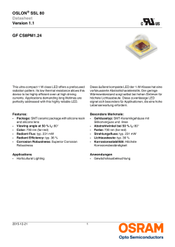 OSLON&reg; SSL 80 Datasheet Version 1.1 GF CS8PM1.24