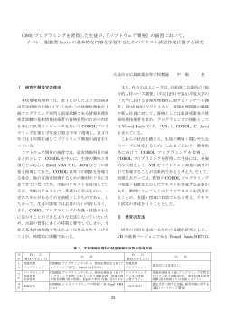 『ソフトウェア開発』の演習において