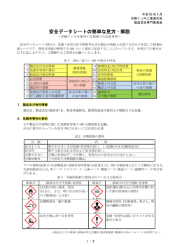 安全データシートの簡単な見方・解説