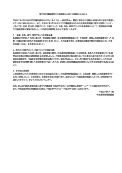 第三回代議員選挙の立候補者ならびに当選者のお知らせ