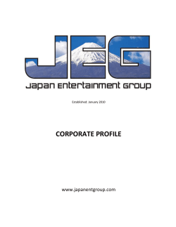 Company Profile - Japan Entertainment Group