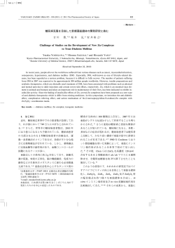 糖尿病克服を目指した新規亜鉛錯体の開発研究に挑む