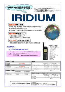イリジウム衛星携帯電話 - NETWORLD,株式会社ネットワールド