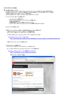 Flash Player アンインストーラはこちら : Shockwave Player のバージョン