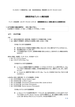 視察見学会アンケート集計結果