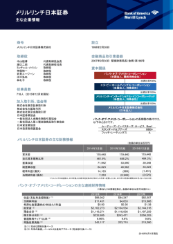 ファクトシート - メリルリンチ日本証券