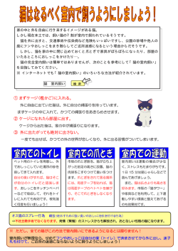 猫の室内飼いについて（PDF 61KB）