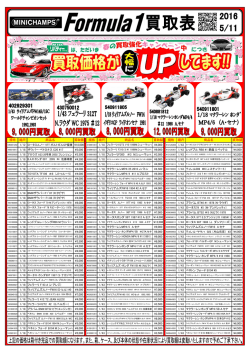 規格 縮尺 商品名 買取額 規格 縮尺 商品名 買取額