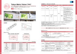 Tokyo Metro Vision【TMV】 各ドア上部に設置した車両メディア唯一の