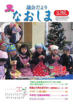 2013年1月10日 議会だより なおしま No.162（PDF：3037KB）