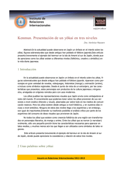 Kenmun. Presentaci&oacute;n de un yōkai en tres niveles