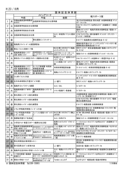 H.23 / 8月 - 福島市スポーツ振興公社
