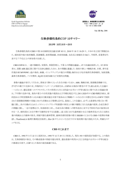 生物多様性条約COP 10サマリー