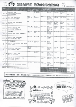 献立表