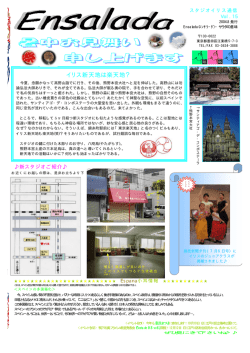 Ensalada Vol.15写真入り - スタジオイリス 鴨下和美フラメンコ教室