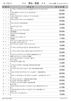 落札一覧表