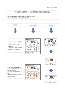 CT-10D/15/20,FT-103Cの現在時間、曜日の修正