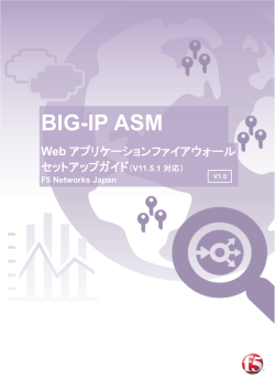 BIG-IP ASM Webアプリケーション セットアップガイド