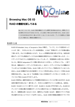 Browsing Mac OS X》 RAID の機能を試してみる