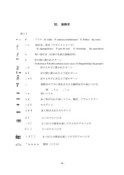 XI. 装飾音
