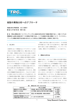 樹脂中異物分析へのアプローチ