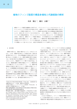 植物スフィンゴ脂質の構造多様性と代謝経路の解析 - 生化学