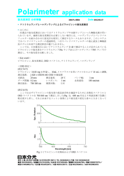 Polarimeter application data