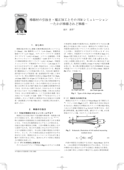 棒線材の引抜き・矯正加工とその FEM シミュレーション