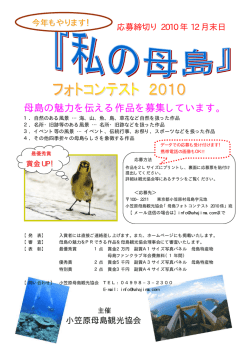 母島の魅力を伝える作品を募集しています。