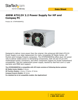 400W ATX12V 2.2 Power Supply for HP and Compaq PC StarTech ID