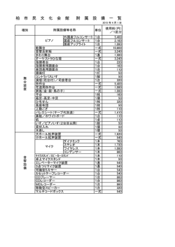 附属備品リスト