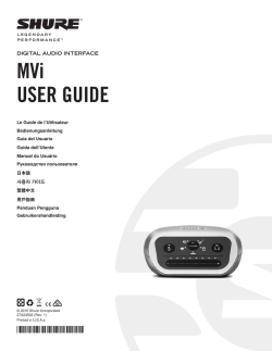 MVi USER GUIDE