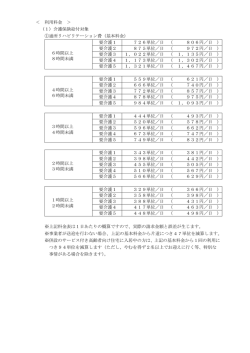 ＜ 利用料金 ＞ （1）介護保険給付対象 ①通所リハビリテーション費（基本