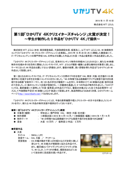 ひかりTV 4Kクリエイターズチャレンジ