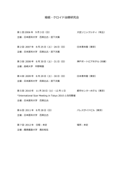 1. 前付け - 瘢痕・ケロイド治療研究会