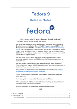 Release Notes - Fedora Documentation