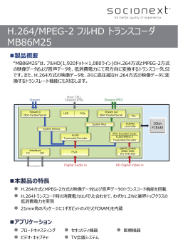 H.264/MPEG-2 フルHD トランスコーダ MB86M25