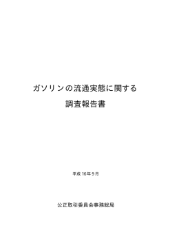 ガソリンの流通実態に関する 調査報告書