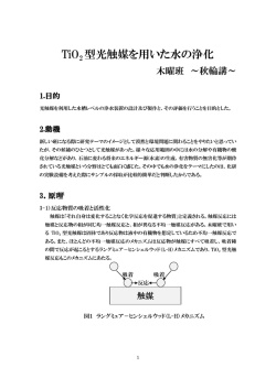 TiO2 型光触媒を用いた水の浄化