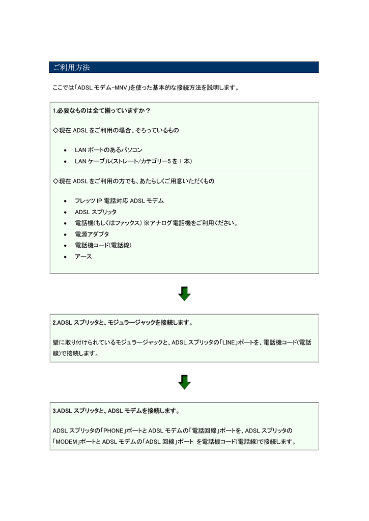 ご利用方法